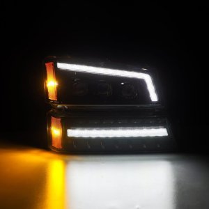 Chevrolet Avalanche Headlights - AlphaRex - NOVA LED Projector - Alpha-Black - `03-`06