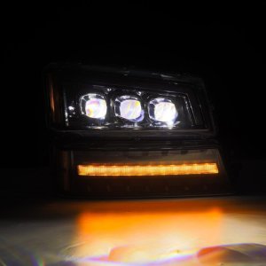 Chevrolet Silverado 2500HD Headlights - AlphaRex - NOVA LED Projector - Alpha-Black - `03-`06