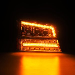 Chevrolet Avalanche Headlights - AlphaRex - NOVA LED Projector - Chrome - `03-`06