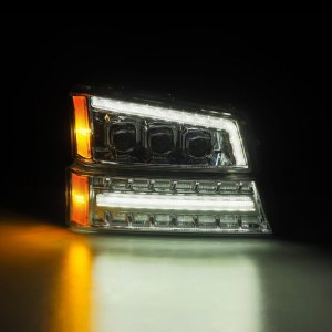 Chevrolet Silverado 3500HD Headlights - AlphaRex - NOVA LED Projector - Chrome - `03-`06