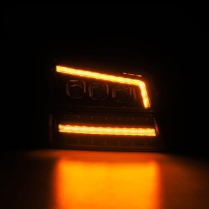 Chevrolet Silverado 2500HD Headlights - AlphaRex - NOVA LED Projector - Black - `03-`06