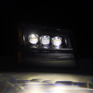 Chevrolet Silverado 2500HD Headlights - AlphaRex - NOVA LED Projector - Black - `03-`06
