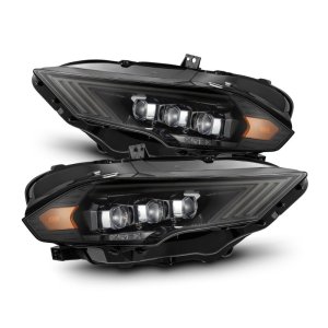 Ford Mustang Headlights - AlphaRex - NOVA-Series LED Projector - Alpha-Black - `18-`23