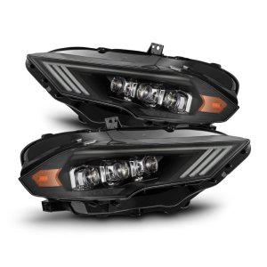 Ford Mustang Headlights - AlphaRex - NOVA-Series LED Projector - Black - `18-`22