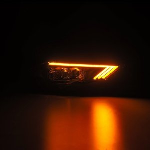 Ford Mustang Headlights - AlphaRex - NOVA-Series LED Projector - Black - `18-`22