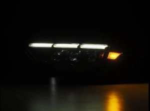 Ford Mustang Headlights - AlphaRex - NOVA-Series LED Projector - Alpha Black - `15-`17
