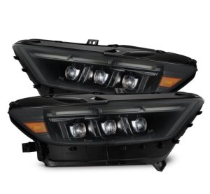 Ford Mustang Headlights - AlphaRex - NOVA-Series LED Projector - Alpha Black - `15-`17