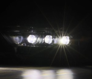 Ford Mustang Headlights - AlphaRex - NOVA-Series LED Projector - Alpha Black - `15-`17