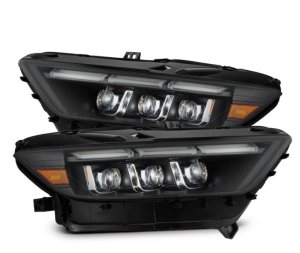 Ford Mustang Headlights - AlphaRex - NOVA LED Projector - Black - `15-`17