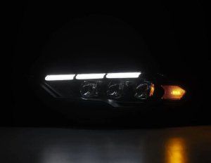 Ford Mustang Headlights - AlphaRex - NOVA Series LED Projector - Black - `18-`20