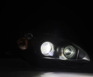 Honda S2000 Headlights - AlphaRex - LUXX-Series Projector - Black - `99-`09