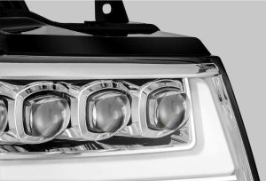 Chevrolet Suburban Headlights - AlphaRex - NOVA-Series Projector - Chrome - `07-`14