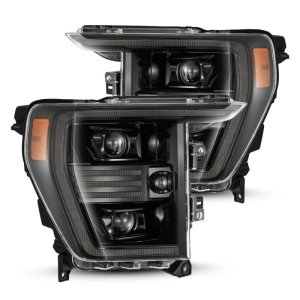 Ford F150 Headlights - AlphaRex - PRO-Series Projector w/Activ Light/Seq Signal - Alpha-Black - `21-`22