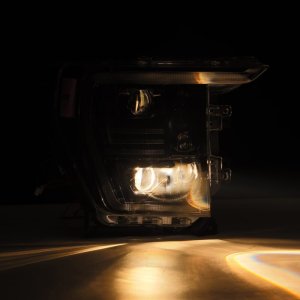 Ford F150 Headlights - AlphaRex - PRO-Series Projector w/Activ Light/Seq Signal - Alpha-Black - `21-`22