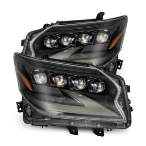Lexus GX460 Headlights - AlphaRex - NOVA LED Proj with Activ Light/Seq Signal - Alpha Black - `14-`19