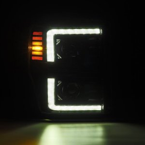 Ford F550 Headlights - AlphaRex - PRO-Series Projector with Activ Light/Seq Signal - Alpha-Black - `08-`10 Ford F550 Headlights - AlphaRex - PRO-Series Projector with Activ Light/Seq Signal - Alpha-Black - `08-`10