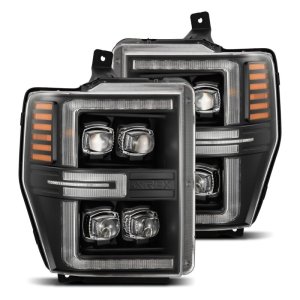 Ford F250 Headlights - AlphaRex - NOVA-Series LED Projector - Black - `08-`10