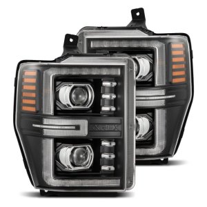 Ford F250 Headlights - AlphaRex - LUXX-Series LED Projector - Black - `08-`10