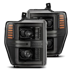 Ford F350 Projector Headlights - AlphaRex - LUXX-Series LED with Activ Light/Sequential Signal - Alpha-Black - `08-`10 Ford F350 Projector Headlights - AlphaRex - LUXX-Series LED with Activ Light/Sequential Signal - Alpha-Black - `08-`10