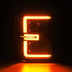 Ford F350 Projector Headlights - AlphaRex - LUXX-Series LED with Activ Light/Sequential Signal - Alpha-Black - `08-`10 Ford F350 Projector Headlights - AlphaRex - LUXX-Series LED with Activ Light/Sequential Signal - Alpha-Black - `08-`10