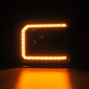 Ford Super Duty Headlights - AlphaRex - LUXX-Series LED Projector - Alpha-Black - `05-`07