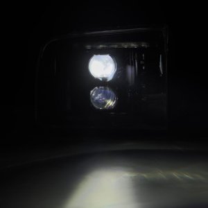 Ford Super Duty Headlights - AlphaRex - LUXX-Series LED Projector - Alpha-Black - `05-`07