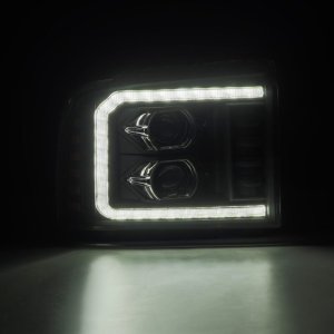 Ford F250 Super Duty Headlights - AlphaRex - LUXX LED Projector - Black - `05-`07