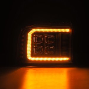 Ford F250 Super Duty Headlights - AlphaRex - NOVA LED Projector - Black - `05-`07