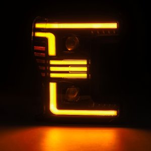 Ford F-450 Super Duty Headlights - AlphaRex - PRO-Series Projector - Alpha-Black - `17-`19