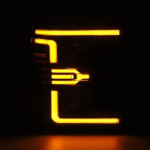 Ford F-450 Super Duty Headlights - AlphaRex - LUXX-Series LED Proj - Alpha-Black - `17-`19