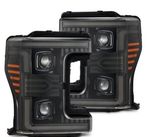 Ford F-550 Super Duty Headlights - AlphaRex - LUXX-Series LED Proj - Alpha-Black - `17-`19
