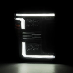 Ford F-250 Headlights - AlphaRex - NOVA-Series LED Projector - Black - `17-`19