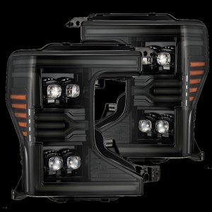 Ford F-450 SD Headlights - AlphaRex - NOVA-Series LED Projector - Black - `20-`22