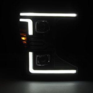 Ford F-250 Headlights - AlphaRex - LUXX-Series LED Projector - Black - `20-`22