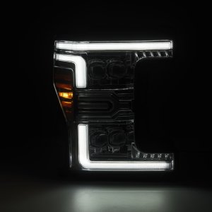 Ford F-550 Super Duty Headlights - AlphaRex - NOVA-Series LED Projector - Chrome - `17-`19