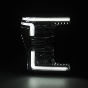Ford F-550 Super Duty Headlights - AlphaRex - NOVA-Series LED Projector - Chrome - `17-`19