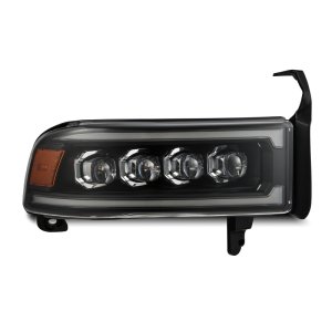 Dodge RAM 1500 Headlights - AlphaRex - NOVA LED Projector w/Activ Light/Sequential Signal/SB DRL - Black - `94-`01