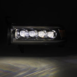 Dodge RAM 1500 Headlights - AlphaRex - NOVA LED Projector w/Activ Light/Sequential Signal/SB DRL - Black - `94-`01