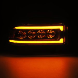 Dodge RAM 1500 Headlights - AlphaRex - NOVA LED Projector w/Activ Light/Sequential Signal/SB DRL - Black - `94-`01
