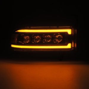 RAM 1500 Headlights - AlphaRex - NOVA LED Proj with Activ Light/Seq Signal/SB DRL - Alpha-Black - `94-`01