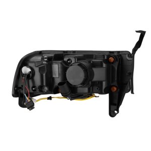 RAM 1500 Headlights - AlphaRex - LUXX LED Proj with Activ Light/Seq Signal/SB DRL - Alpha Black - `94-`01