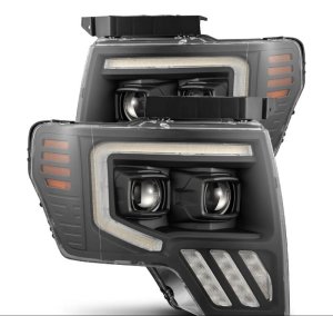 Ford F-150 Headlights - AlphaRex - PRO-Series Projector - Black - `09-`14