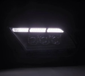 Ford Mustang Headlights - AlphaRex - NOVA-Series LED Projector with Activ Light & Sequential Signal - Black - `10-`12