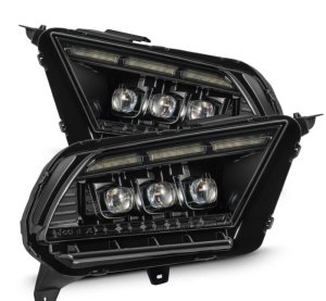 Ford Mustang Headlights - AlphaRex - NOVA-Series LED Projector - Alpha Black - `10-`12
