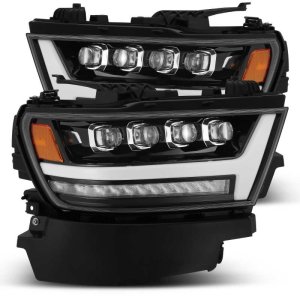 Ram 1500HD Headlights - AlphaRex - NOVA-Series LED Projector - Gloss Black - `19-`20