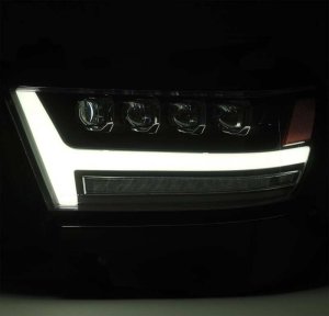 Ram 1500HD Headlights - AlphaRex - NOVA-Series LED Projector - Gloss Black - `19-`20