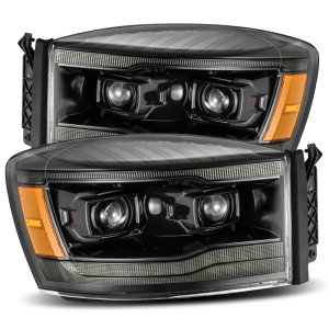 Dodge Ram 1500HD Headlights - AlphaRex - PRO-Series Projector - Alpha Black - `06-`08
