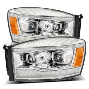 Dodge Ram 1500HD Headlights - AlphaRex - PRO-Series Projector - Chrome - `06-`08