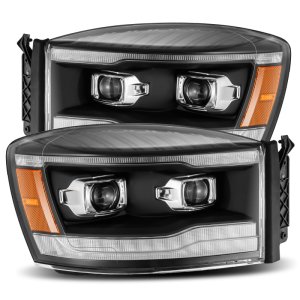 Dodge Ram 1500HD Headlights - AlphaRex - PRO-Series Projector - Black - `06-`08
