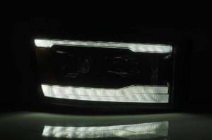 Dodge Ram 1500HD Headlights - AlphaRex - LUXX LED Projector - Chrome - `06-`08